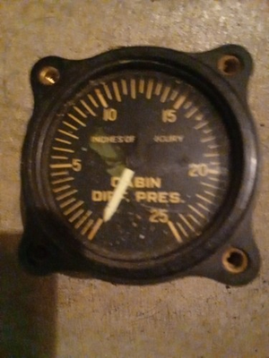 #ad WW11 Airplane Cabin Diff Pressure $40.00