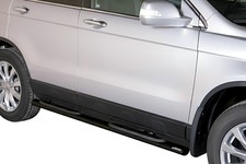 Schwellerrohre oval mit Tritt SCHWARZ für HONDA CR-V RE7 2010 > Facelift TÜV