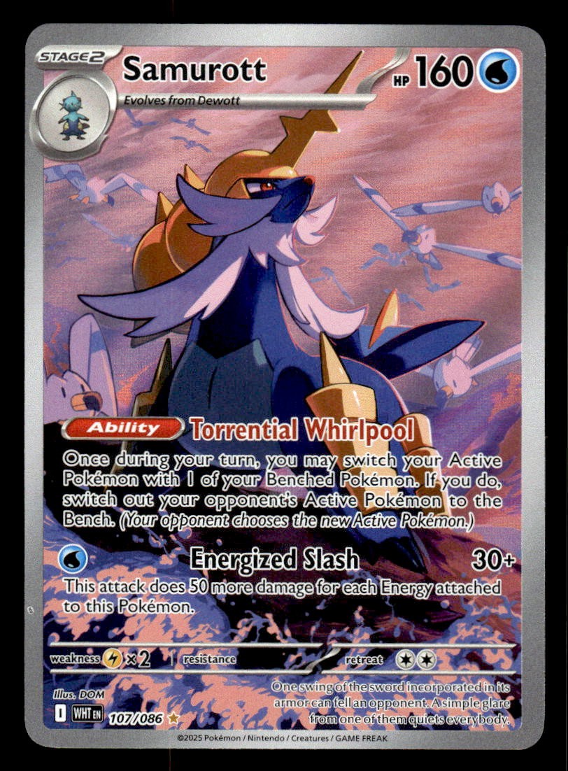 Pokemon TCG #107/086 Samurott White Flare