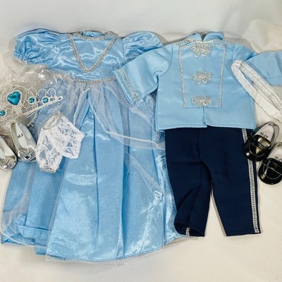 Blue Cinderella Princess Dress & Prince Charming Set for 18'' American Girl Doll