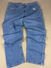 Vintage Levi  s 545 Loose Fit Jeans Mens 44x32 Zip Blue Denim Brown Tag