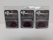 3 Tripple Packs Of Gravity Classic Guitar Pick .60mm Purple 9 Picks Total
