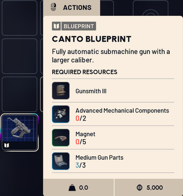   ARC Raiders   CANTO - Blueprint - Bauplan  