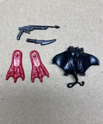 GI Joe Hydro Viper 1988 Weapons Parts Lot Speargun Knife Manta Ray Flippers