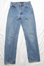 Vtg J.Crew Made in USA Jeans Oarsman Cotton Distress Indigo Denim Sz 28 (WP444)