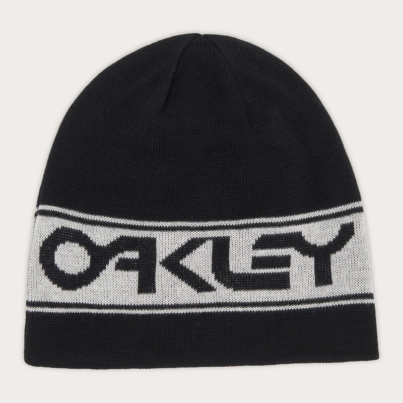 Bonnet OAKLEY TNP noir réversible contre le froid et le vent d'hiver
