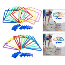 10x Hopscotch Rings Agility Rings Bean Bag Ring Toss Game for Kids Girls Boys