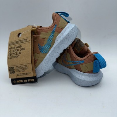 Nike Crater Impact Toddler 4C Shoes Brown Blue Athletic Sneakers