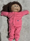 Vintage 1985 Cabbage Patch Girl  Doll  w Brown Hair Blue Eyes