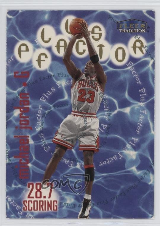 1998-99 Fleer Tradition Plus Factor Michael Jordan #142 HOF 6h1