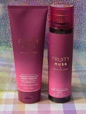 Bath Body Works Fruity Musk Body Cream Fragrance Mist Set NEW