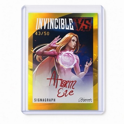 Invincible VS Keepsake Atom Eve Signagraph Card 43/50 Gold Holo