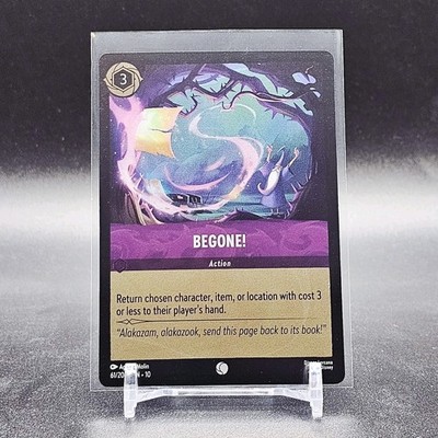 *FOIL* Disney Lorcana Whispers in the Well: BEGONE! 61/204 COLD FOIL