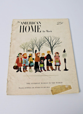 1949 March The American Home Magazine- House Garden Interiors MCM Decorating Ads