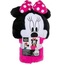 Disney Minnie Mouse Kids Hooded Blanket Measures 30  X 50  New