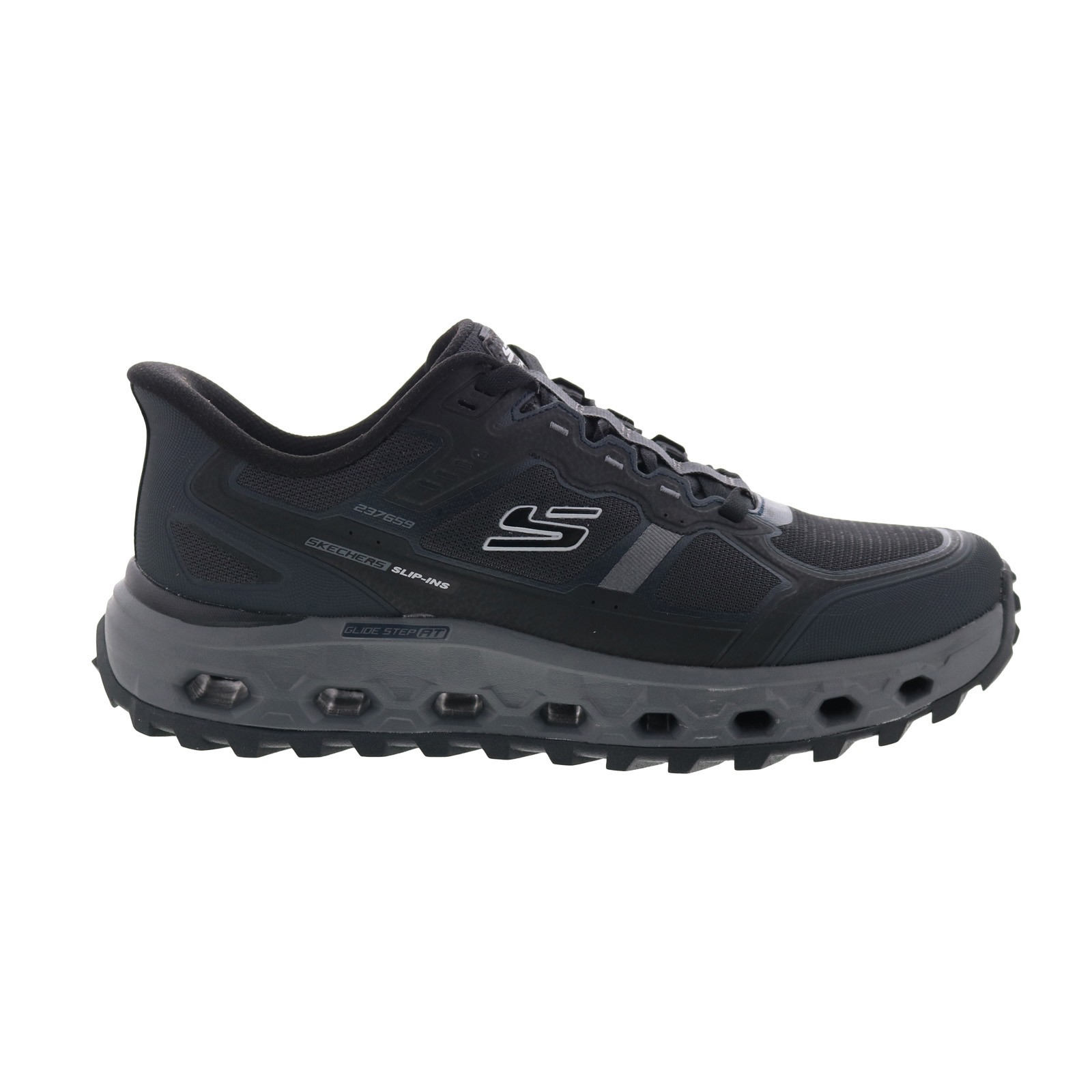 Skechers Slip-ins Glide-Step AT Rock Fence Creek Mens Black Athletic Shoes