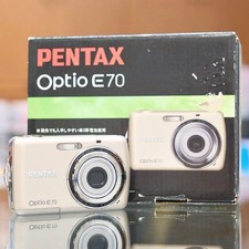 PENTAX Optio E70 Silver Compact Digital Camera Tested Working with Box Japan