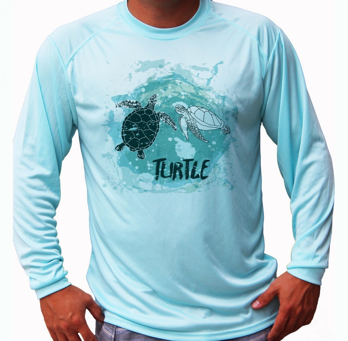 Sea Turtle Ocean Life Beach Long Sleeve UPF 30 T-Shirt Boat Sport 