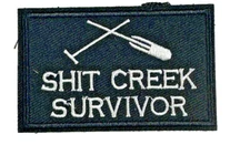 Morale Patch SHITCREEK SURVIVOR  American Hook & Loop BLACK