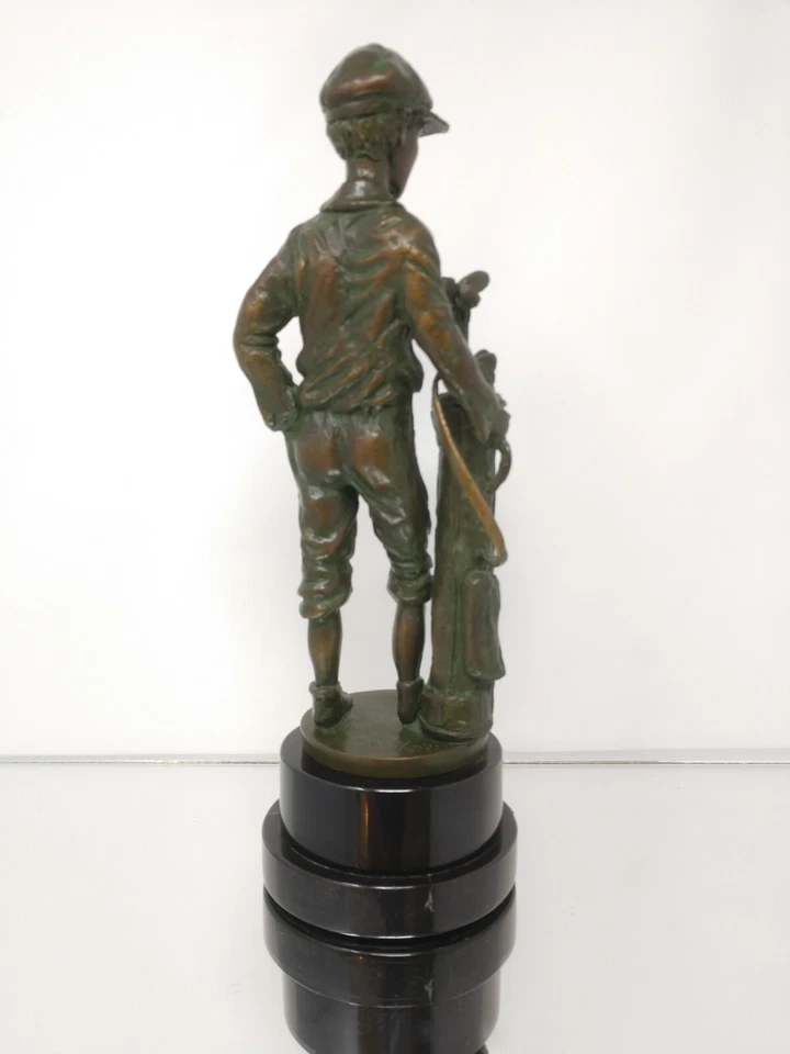 Ron Dewey LOST WAX 12 英寸球童高尔夫 TROPHY 坎特伯雷乡村俱乐部 BRONZE — 第 4/4 张图片