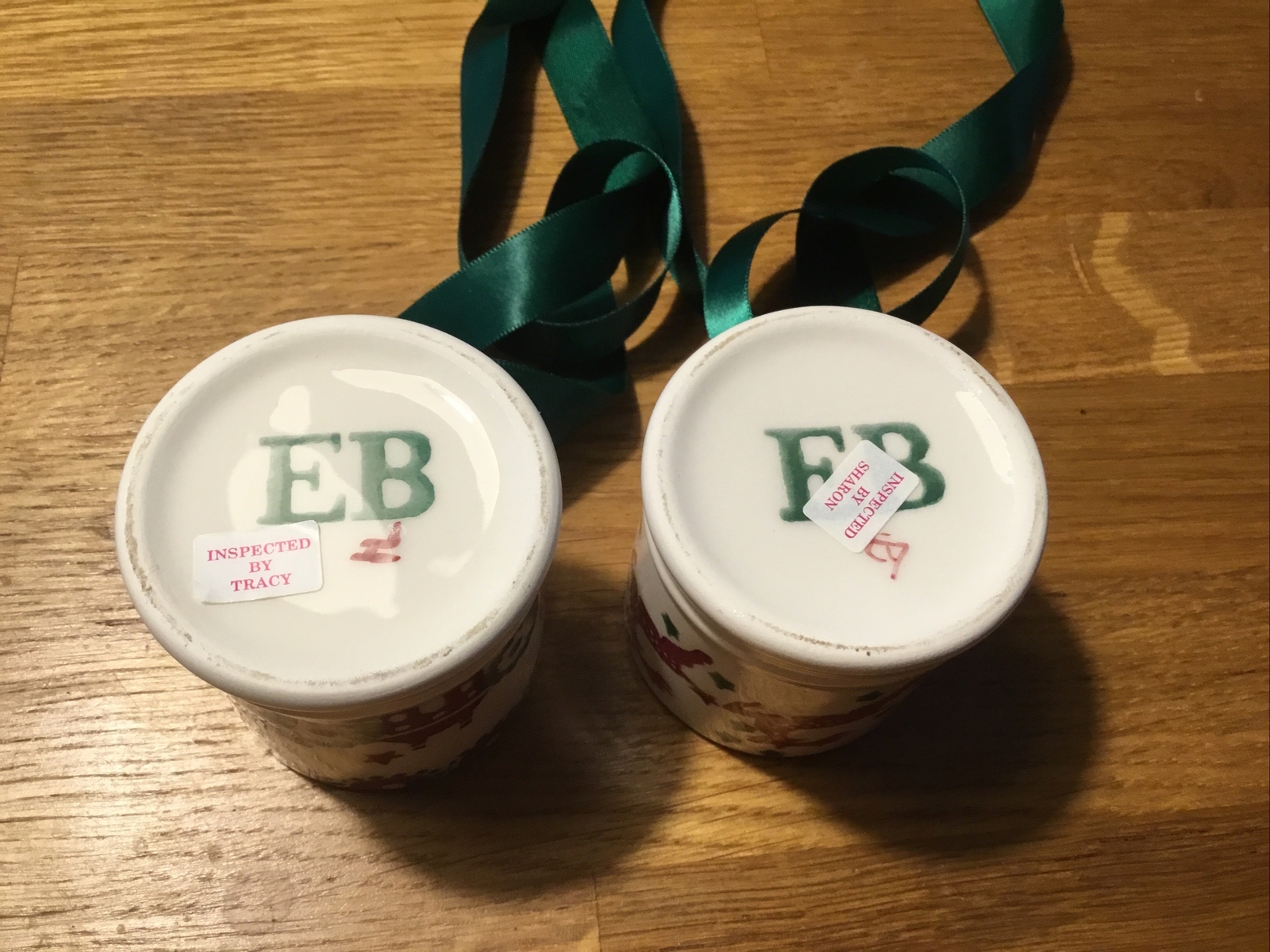 2 EMMA BRIDGEWATER TINY CHRISTMAS MUG DECORATIONS eBay