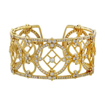 18kt Yellow Gold and Diamond Cuff