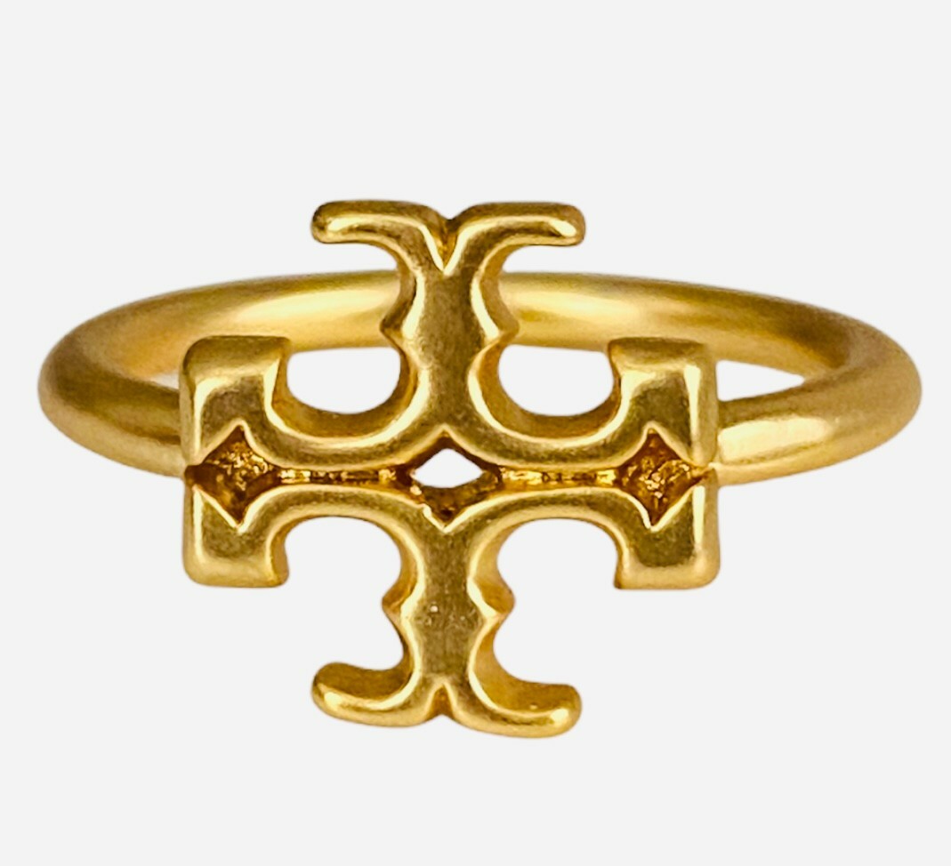 Auth NEW Tory Burch KIRA GOLD T-Logo Ring Size 6 w/Dust Bag  display picture 1