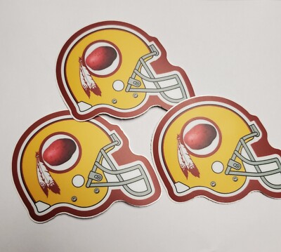 Washington Redskins 🥔 Football 🏈 NFL LOGO STICKERS PACK of 3 WORLDWIDE 🌐 SHIP