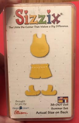Sizzix Die Cutting Paper Doll Summer Set Clothes Sandals DieCut Outfit Flipflops
