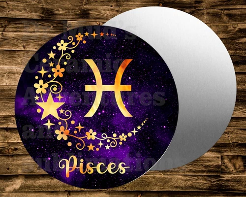 Round Sign PISCES zodiac astrology  Wreaths Crafts & miniatures Projects