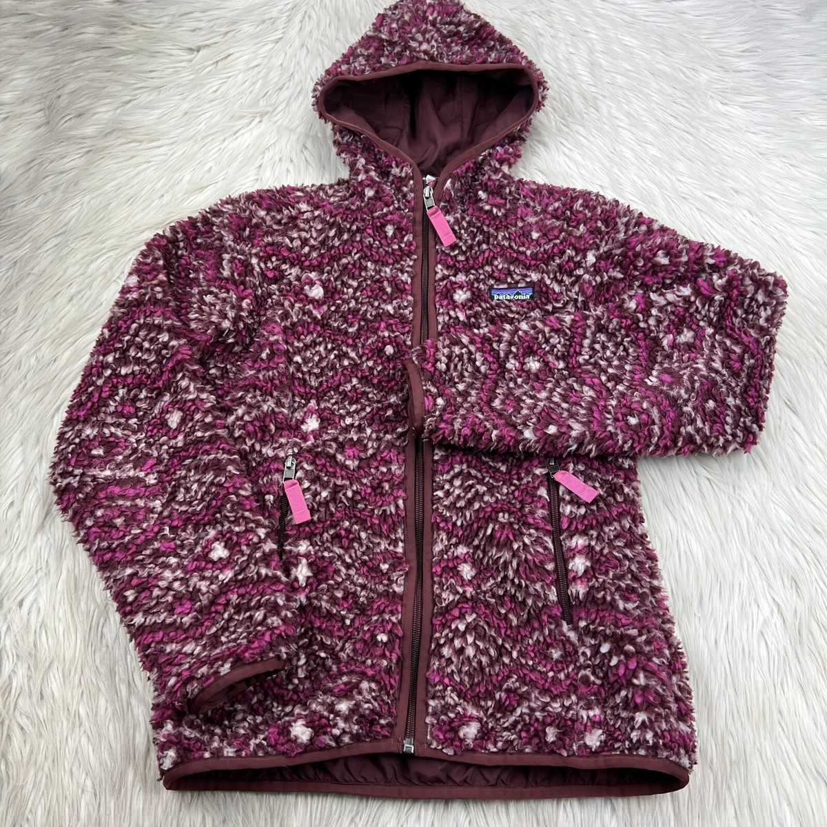 Patagonia Women's XS Retro-X Pink Purple Diamond Fleece Cardigan