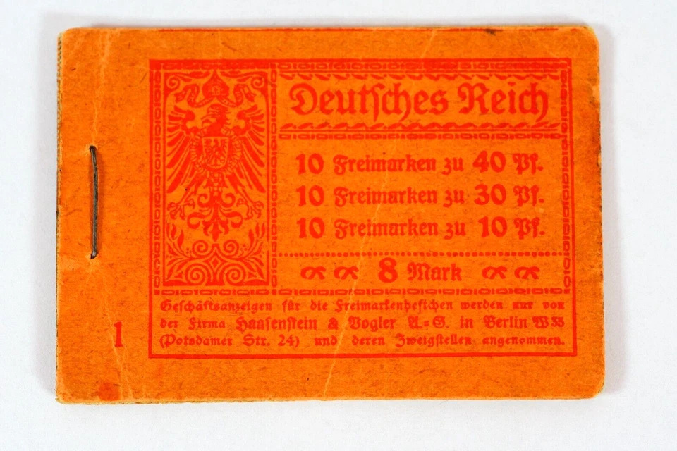 1920 Deutsches Reich German Empire Stamp Booklets Stamps 142, 143 & 139 Mint - Image 4 of 4