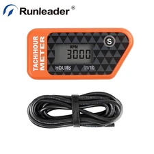 Digital Hour Meter Tachometer Re-settable RPM Gauge Waterproof For 2/4 Stroke