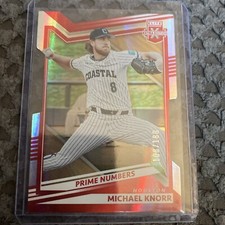 2022 Elite Extra Edition Base Prime Numbers B Die-Cut #75 Michael Knorr /180