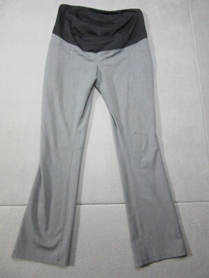 Ingrid Isabel Maternity Pants Womens 10 Gray Stretch Bootcut Pockets Pull-On