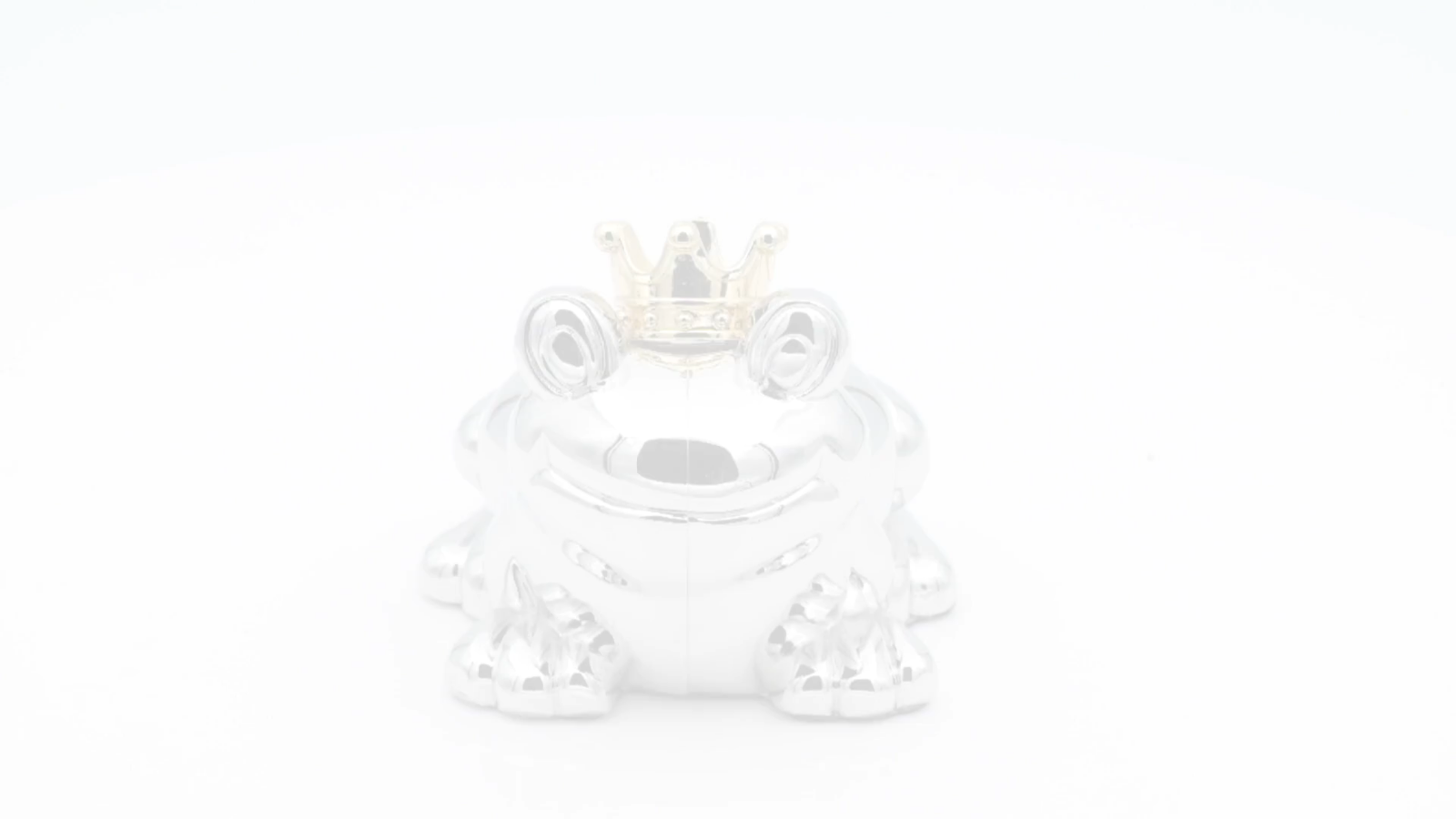 EDZARD Spardose Froschkönig (9 Cm) – Edel Versilbert – Sparbüchse Für Kinder & Erwachsene – Geschenk Zur Taufe, Geburt, Kommunion – Dekoratives Sammlerstück