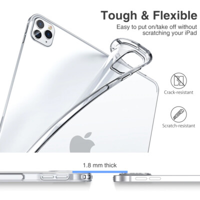 Transparente weiche Silikon Gel TPU Hülle Rückschale für Apple iPad Pro 12,9 11 10,5