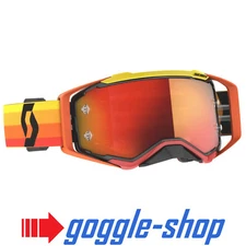 SCOTT PROSPECT MOTOCROSS MX GOGGLES ORANGE YELLOW CALIFORNIA CHROME WORKS LENS