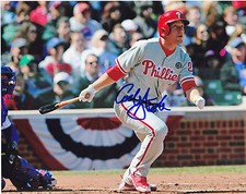 CODY ASCHE    PHILADEPHIA PHILLIES   ACTION SIGNED 8x10