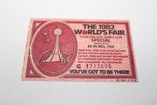 Vintage ticket stub 1982 World's Fair Knoxville TN Special One Day