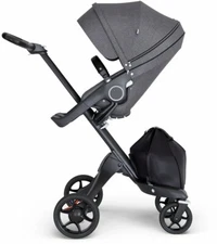 Stokke Xplory 6, Melange/Black/Black - Luxury Stroller - Adjustable 