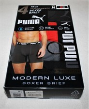 4 PUMA Performance Boxer Briefs ACTIVE STRETCH 4 PACK Underwear Limited Edition