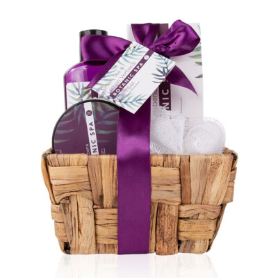 Geschenkset Pflegeset Wellness Geschenkidee Frauen Botanic Spa Seegraskörbchen