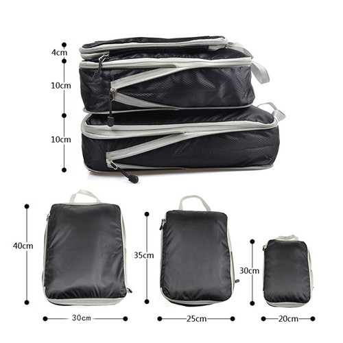 3Pcs Compression Portable Bag Nylon Travel Waterproof Wear Resistant Storage Bag - Picture 4 of 5