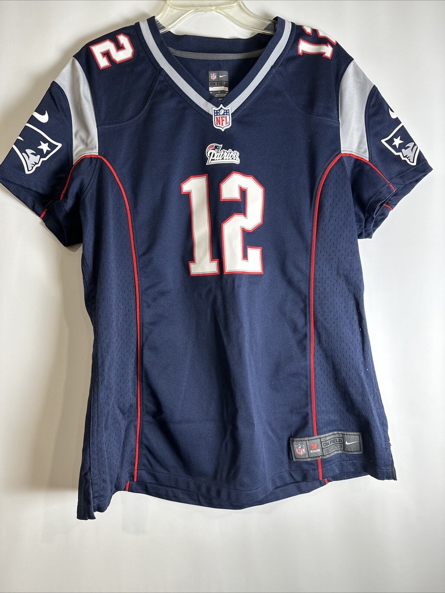 Nike NFL ON-FIELD Tom Brady #12 NE Patriots Jersey Women's Size XL