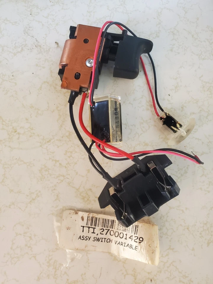RIDGID ELECTRIC TOOL TRIGGER SWITCH ASSY - OEM #270001429 - NEW OEM SERVICE PART - Image 2 of 2