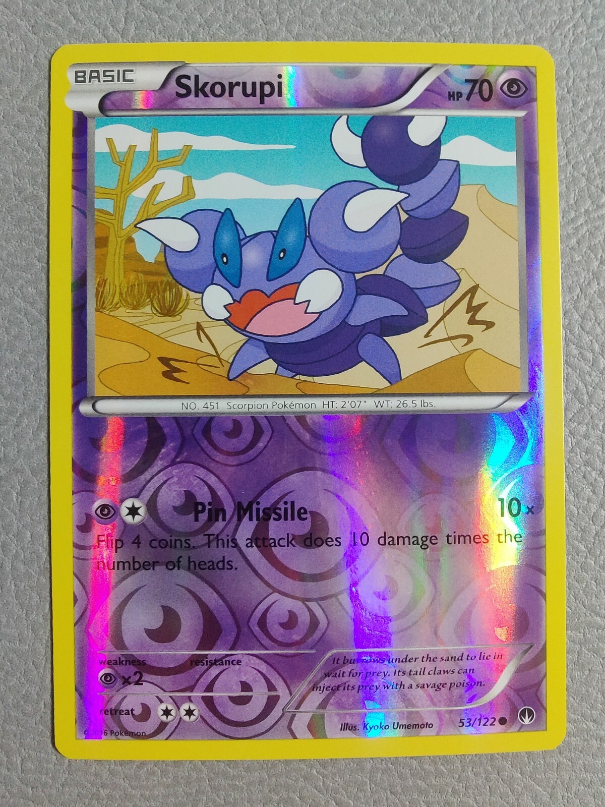 Skorupi Reverse Holo | NM | XY BREAKpoint 53/122 | Pokemon