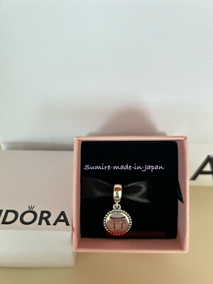 PANDORA Shinto shrine Silver dangle with red and black