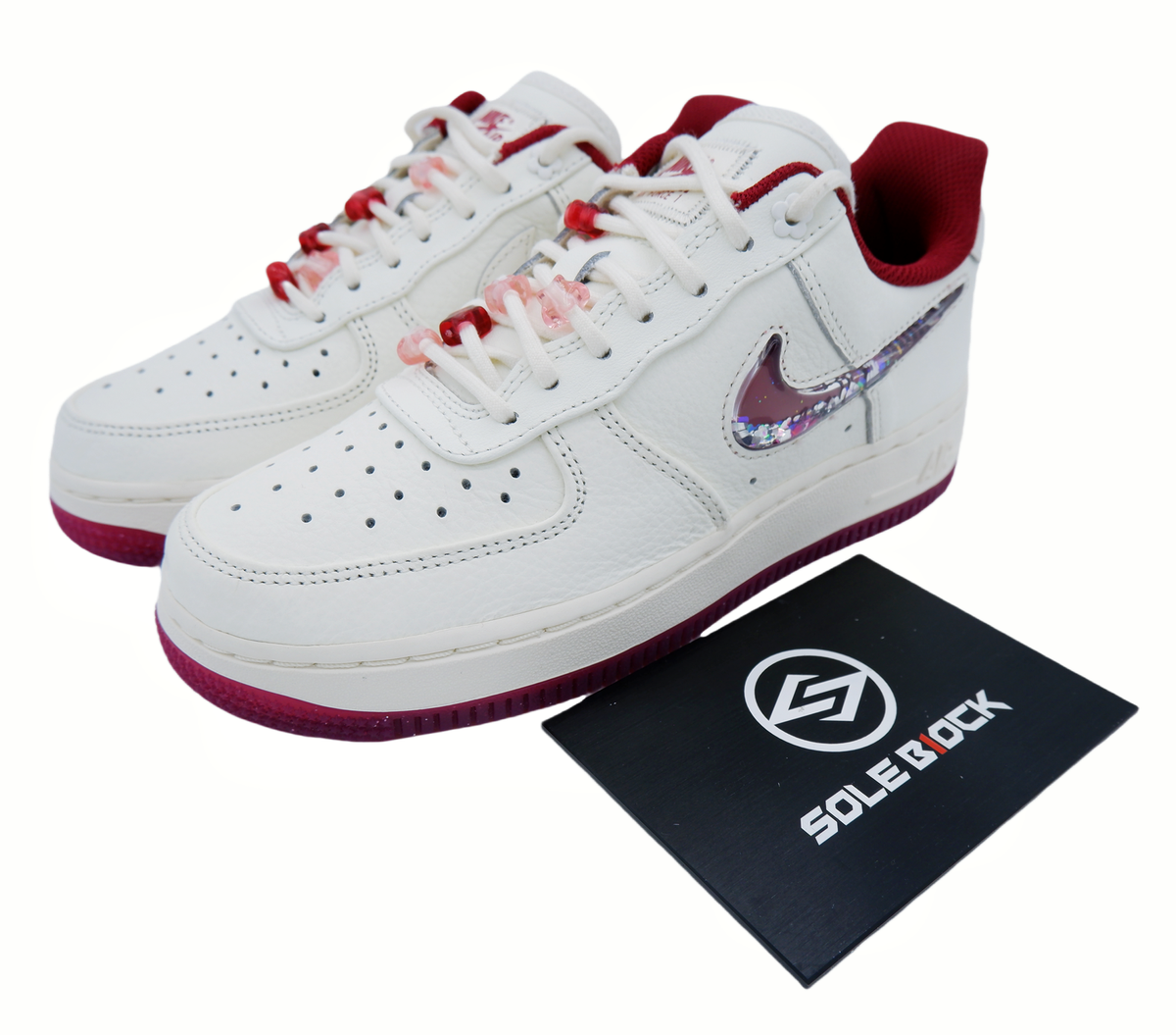 Nike Air Force 1 Casual Shoes Sail/Team Red-Medium Soft Pink
