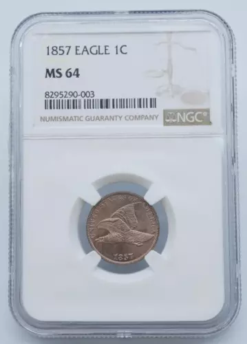 1857 Flying Eagle 1c Cent NGC MS 64 - C1536